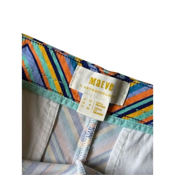 Maeve High Rise Relaxed Shorts size 8 Multicolor Abstract Geometric - Picture 5 of 12